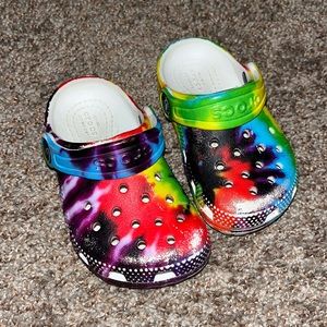 Toddler tie-dye Crocs